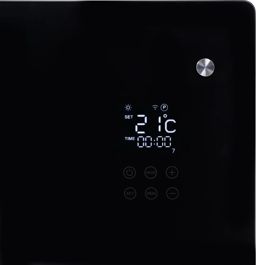 Eurom Alutherm Verre 1000 Black Convector 1000W - Zwart