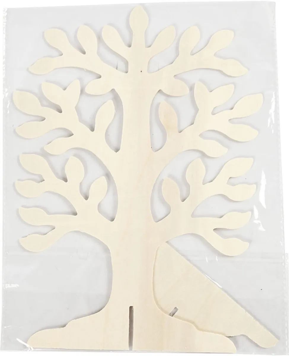 Creativ Company Houten Boom met Voet 30x21,5cm - Blank