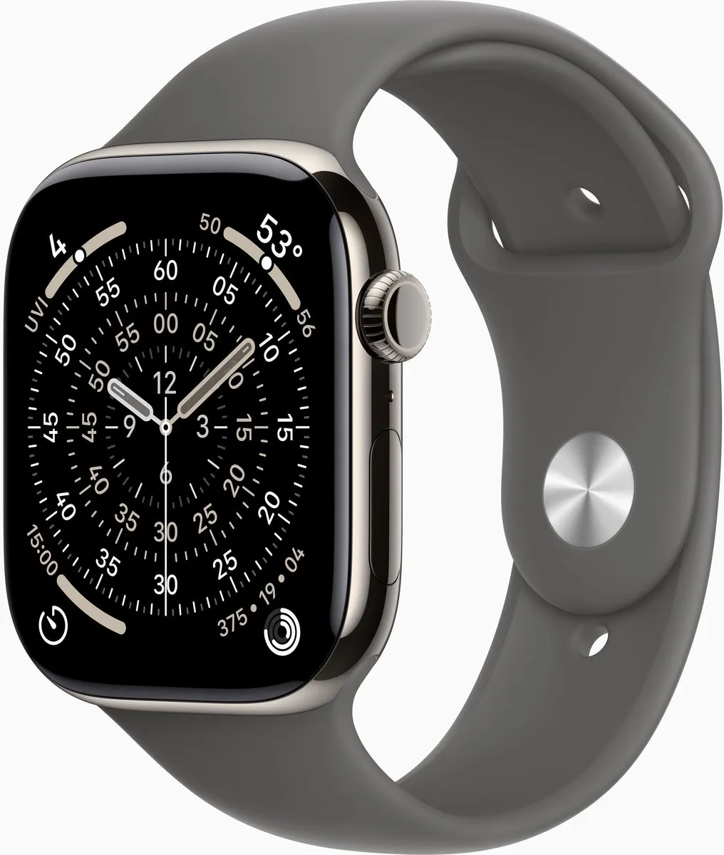 Apple Watch 11 46mm Natural Titanium - Stone Grey - M/L