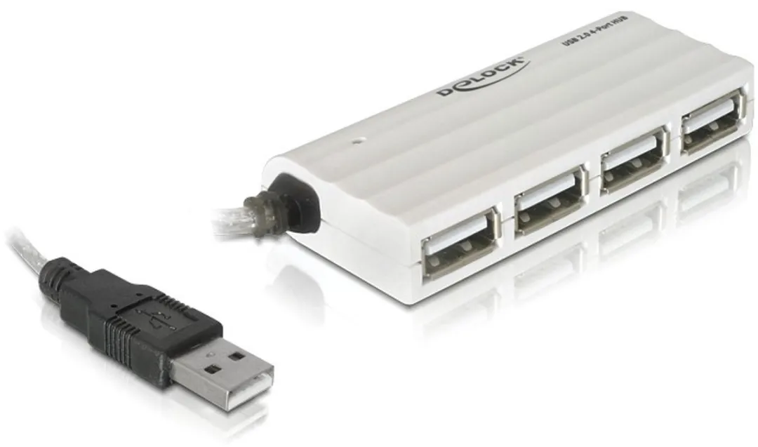 Delock 4-Poorts USB 2.0 Hub 87445 - Wit
