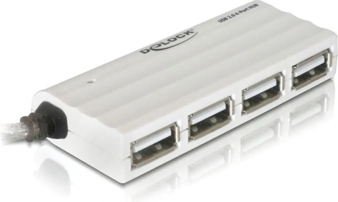 Delock 4-Poorts USB 2.0 Hub 87445 - Wit