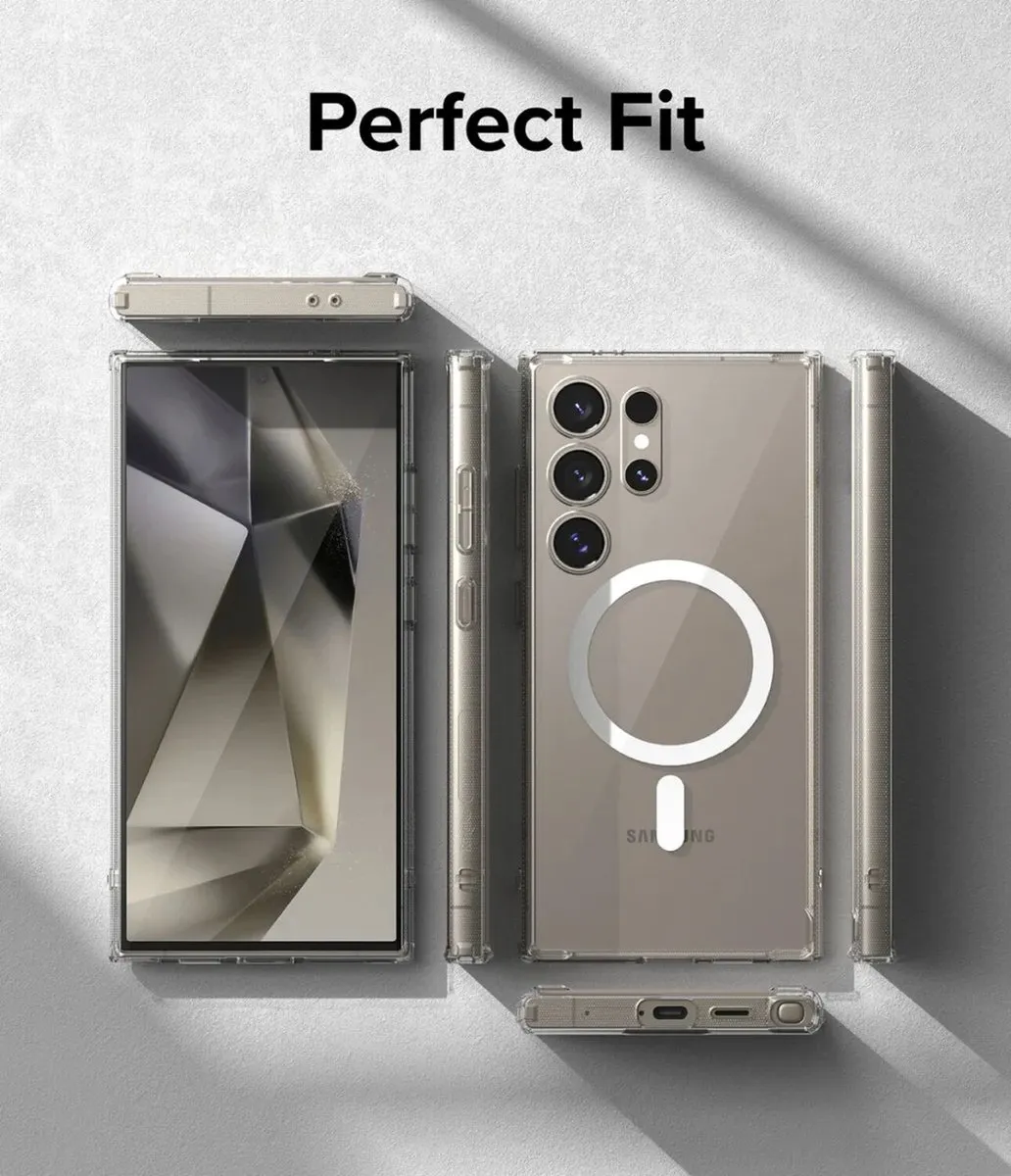 Ringke Fusion Magnetic Hoesje Samsung Galaxy S24 Ultra - Transparant