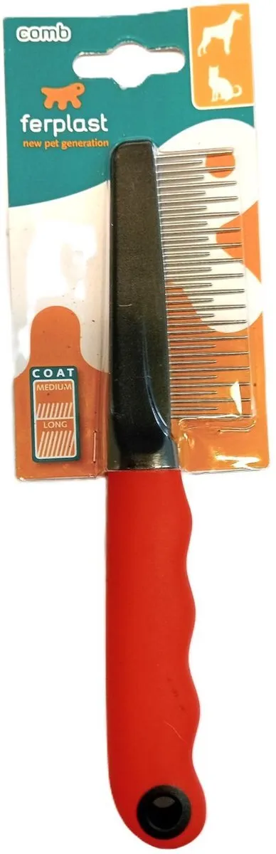 Ferplast Vachtkam - 20,2x1,6x4,2cm Rood/Zwart