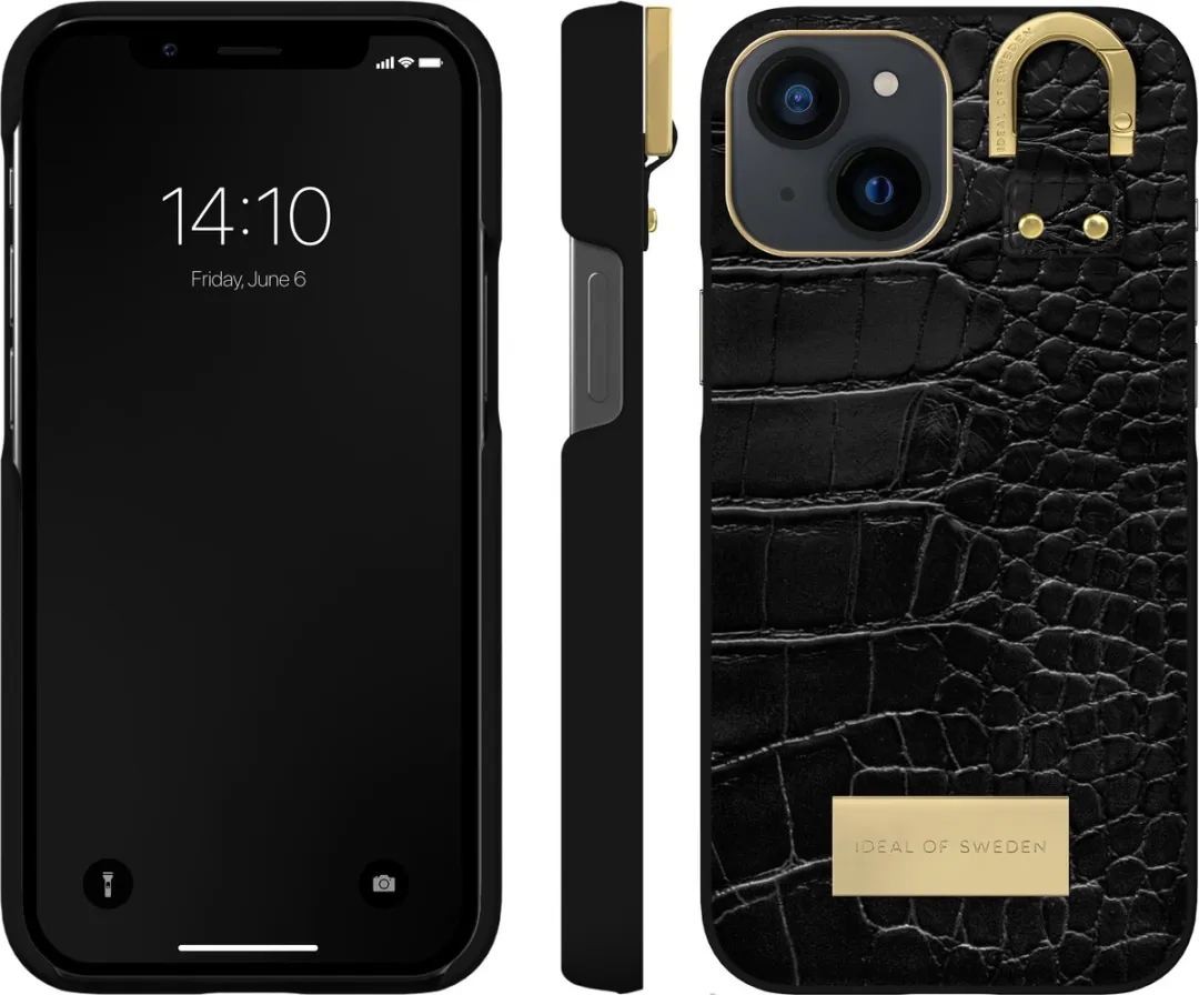 iDeal of Sweden iPhone 13 Mini Fashion Case Black Croco - IDACSS22-I2154-334 - afbeelding 3 van 5