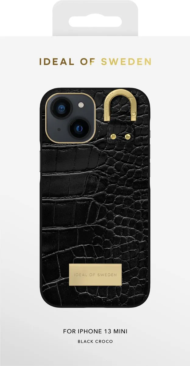 iDeal of Sweden iPhone 13 Mini Fashion Case Black Croco - IDACSS22-I2154-334 - afbeelding 4 van 5