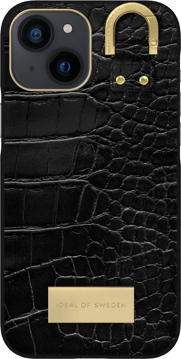 iDeal of Sweden iPhone 13 Mini Fashion Case Black Croco - IDACSS22-I2154-334 - afbeelding 2 van 5