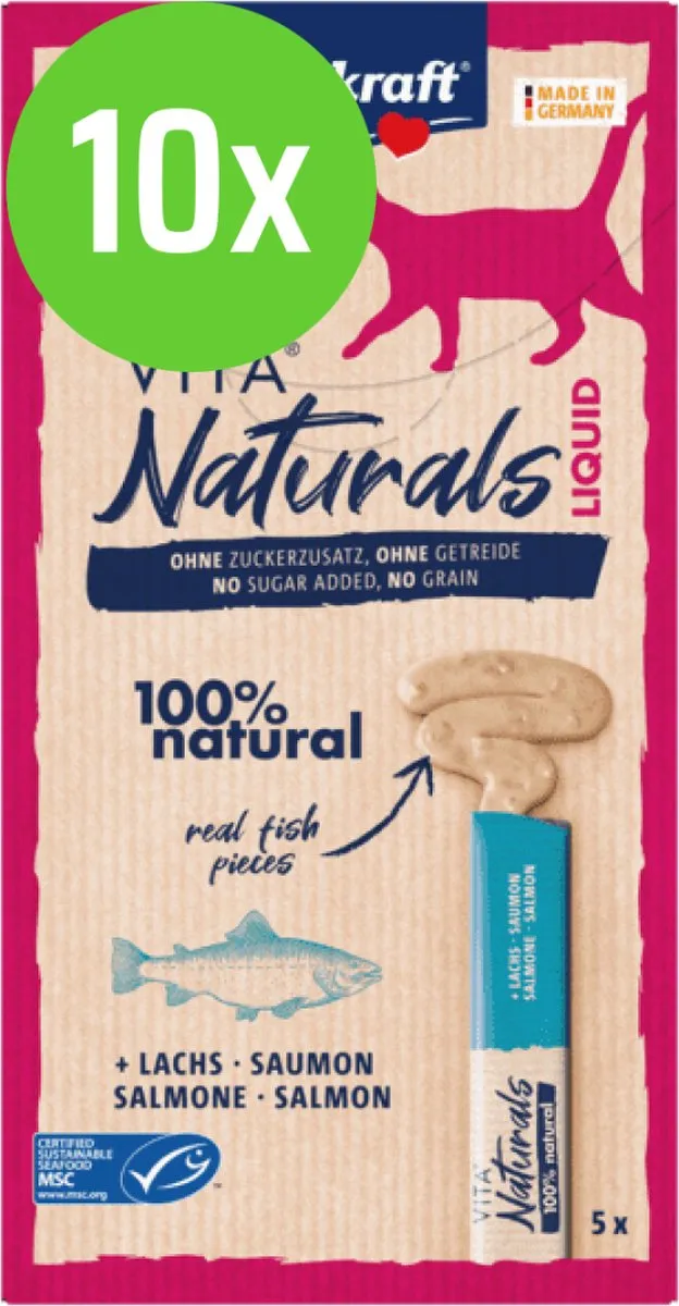 Vitakraft Vita Naturals Liquid Snack Zalm