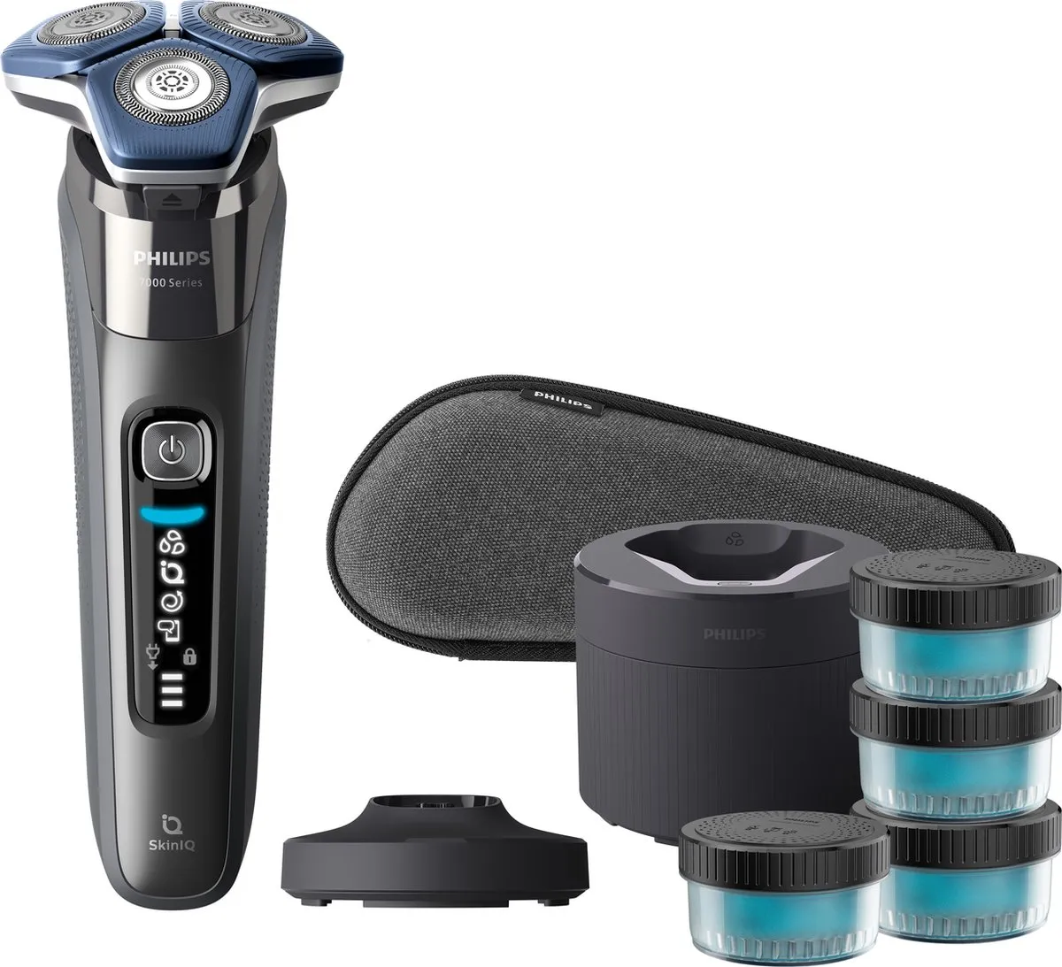 Philips Shaver 7000 Series S7887/63 Elektrisch Scheerapparaat - Donker Chroom