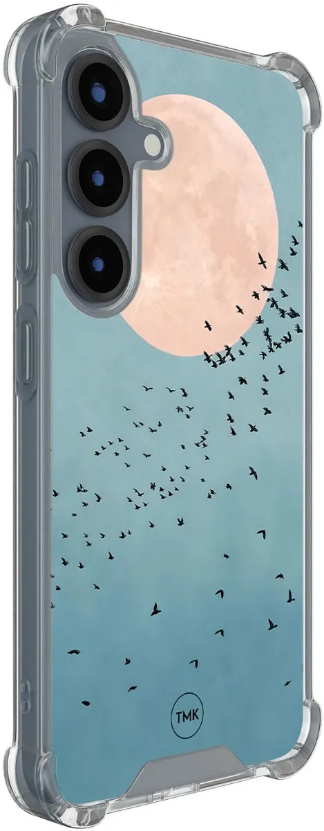 Casevibes Shockproof Hoesje Samsung Galaxy S25 - Blauw Moon Birds