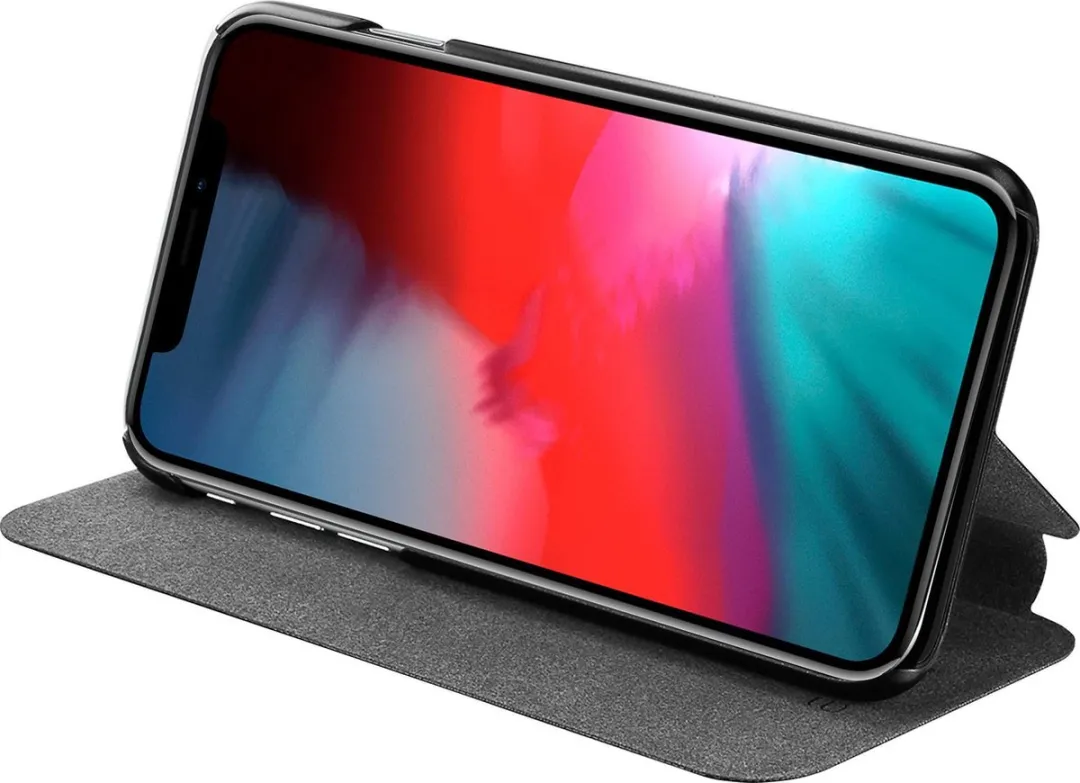 Azuri Booklet Ultra Thin iPhone Xs Max Huisje - 3 Pasjes - Zwart - afbeelding 6 van 6