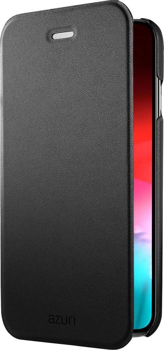 Azuri Booklet Ultra Thin iPhone Xs Max Huisje - 3 Pasjes - Zwart