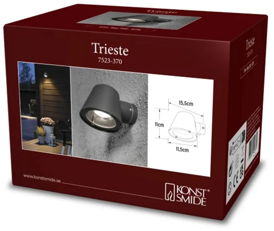 Konstsmide Trieste Spotlamp GU10 Antraciet