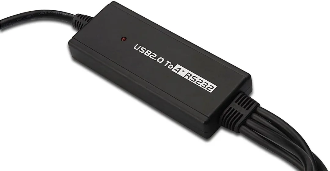 Digitus DA-70159 USB 2.0 naar 4x Seriële Adapterkabel 1.5m - Zwart