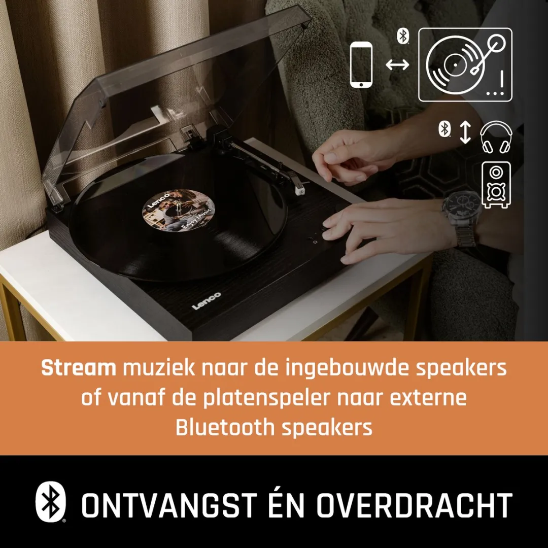 Lenco LS-15BK Platenspeler - Bluetooth - Zwart