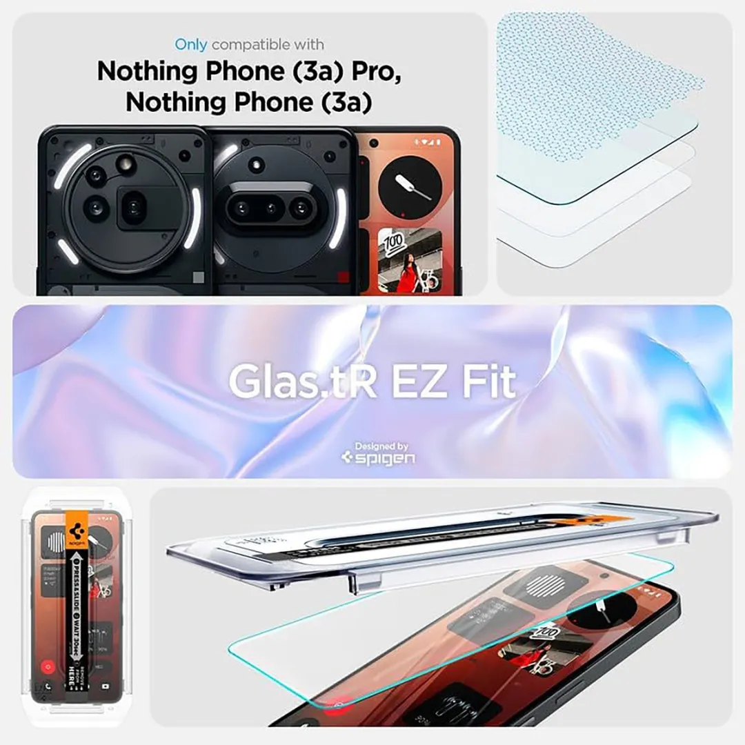 Spigen AGL09429 Screenprotector Nothing Phone (3a) - Tempered Glas - Transparant