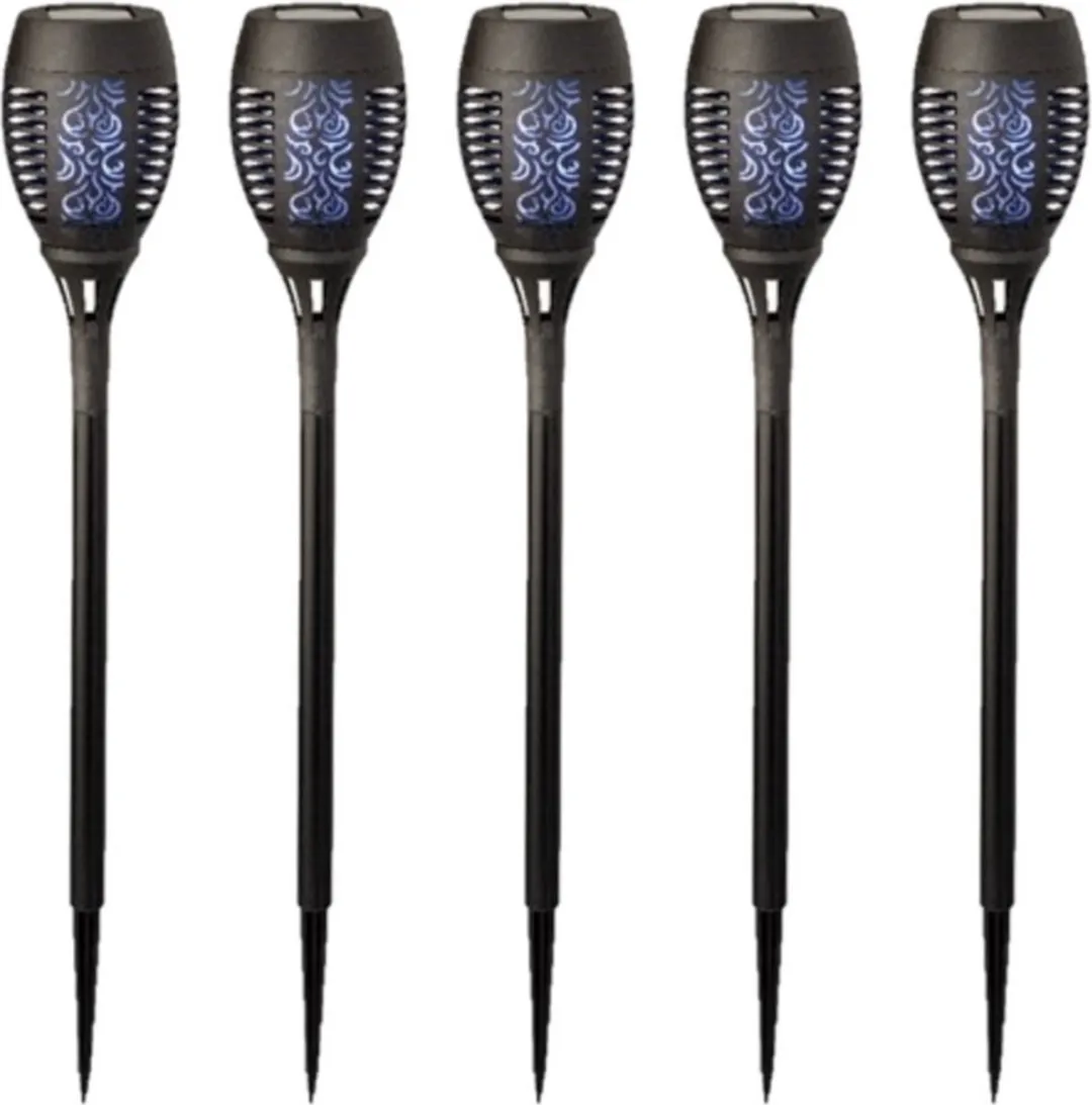 Lumineo Solar Tuinfakkel 49cm - 30 LED - Zwart