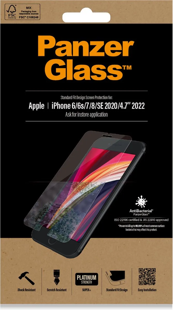 PanzerGlass PZ-2684 iPhone Screenprotector - Standard Fit