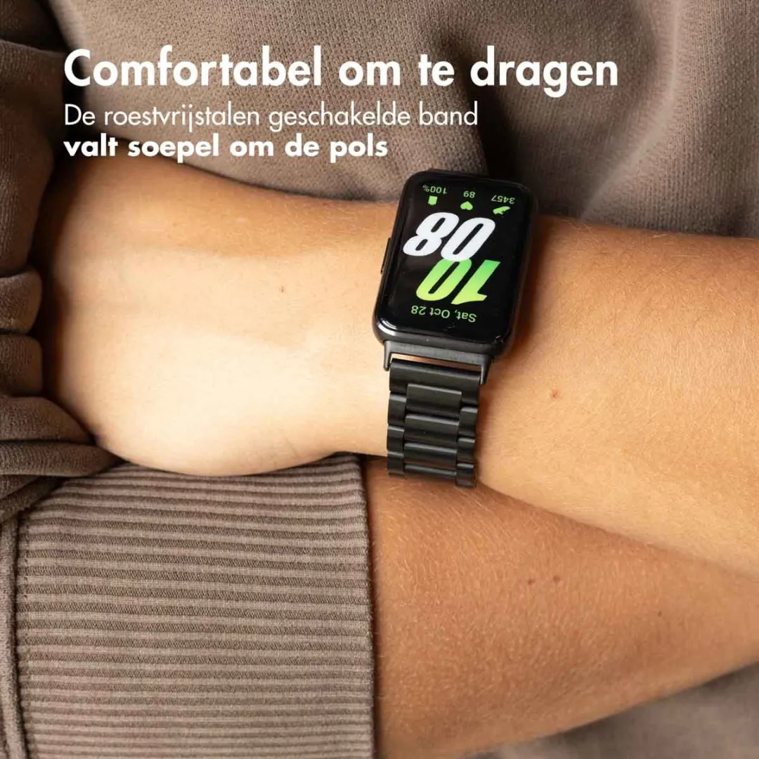 Imoshion Stalen Bandje Samsung Galaxy Fit 3 - Zwart