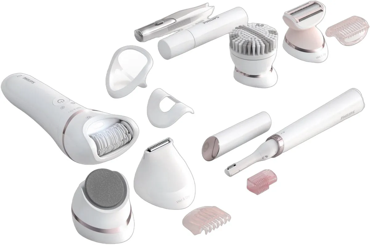 Philips Series 9000 BRE740/91 Epilator & Trimmer - 12 Accessoires - Wit - afbeelding 2 van 6