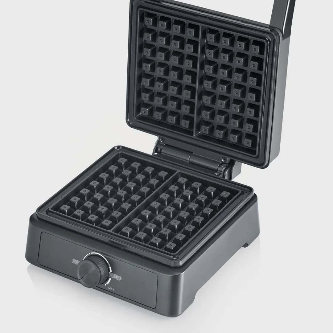 Severin WA 2125 Wafelijzer 1600W - 2 Platen - Zwart Inox