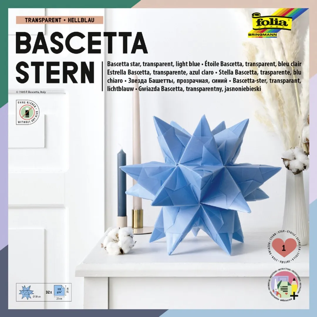 Folia Vouwbladen Bascetta-ster 200x200mm