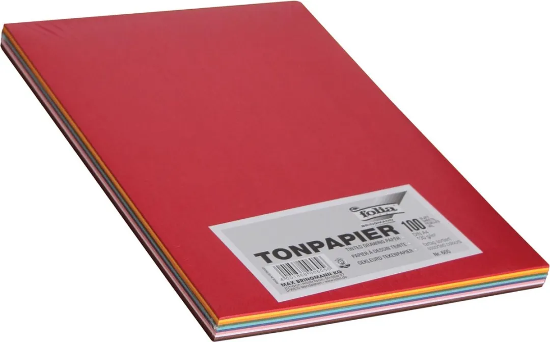 Folia Gekleurd Tekenpapier A4 - 10 Kleuren - 10 Stuks - afbeelding 6 van 6