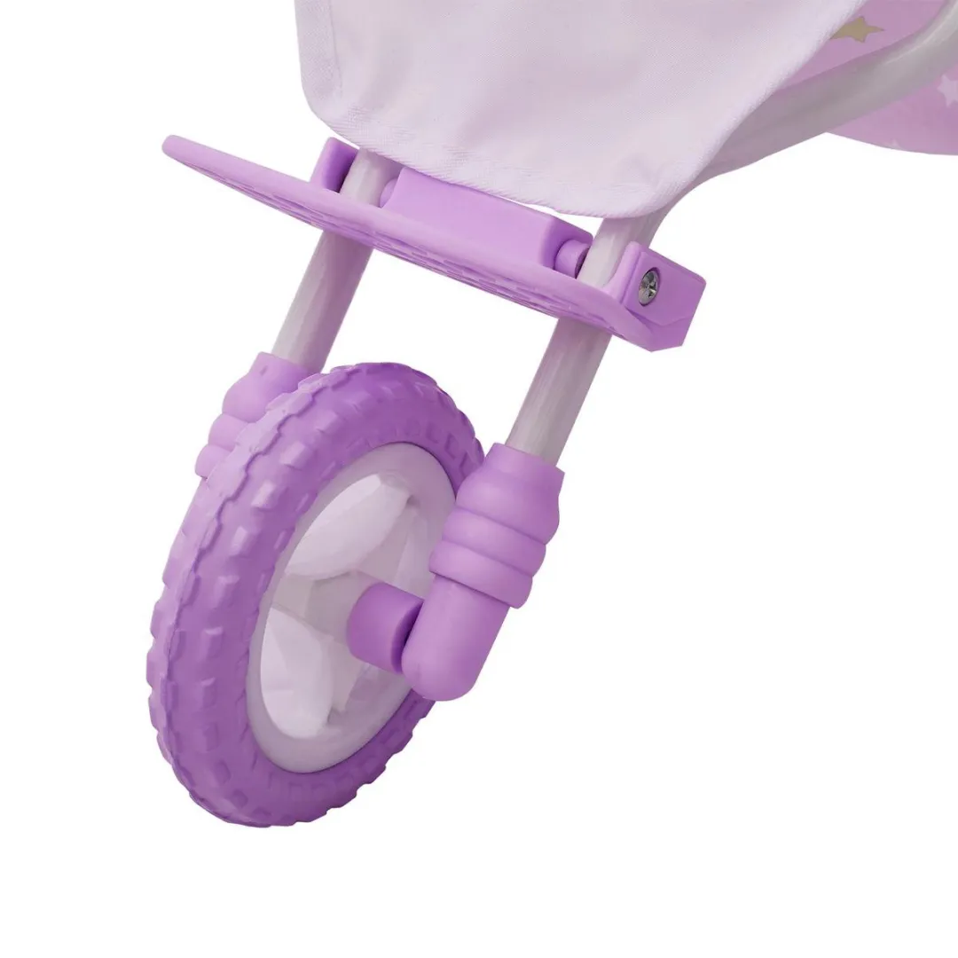 Teamson Kids Poppenwagen OL-00006 - Paars/Wit
