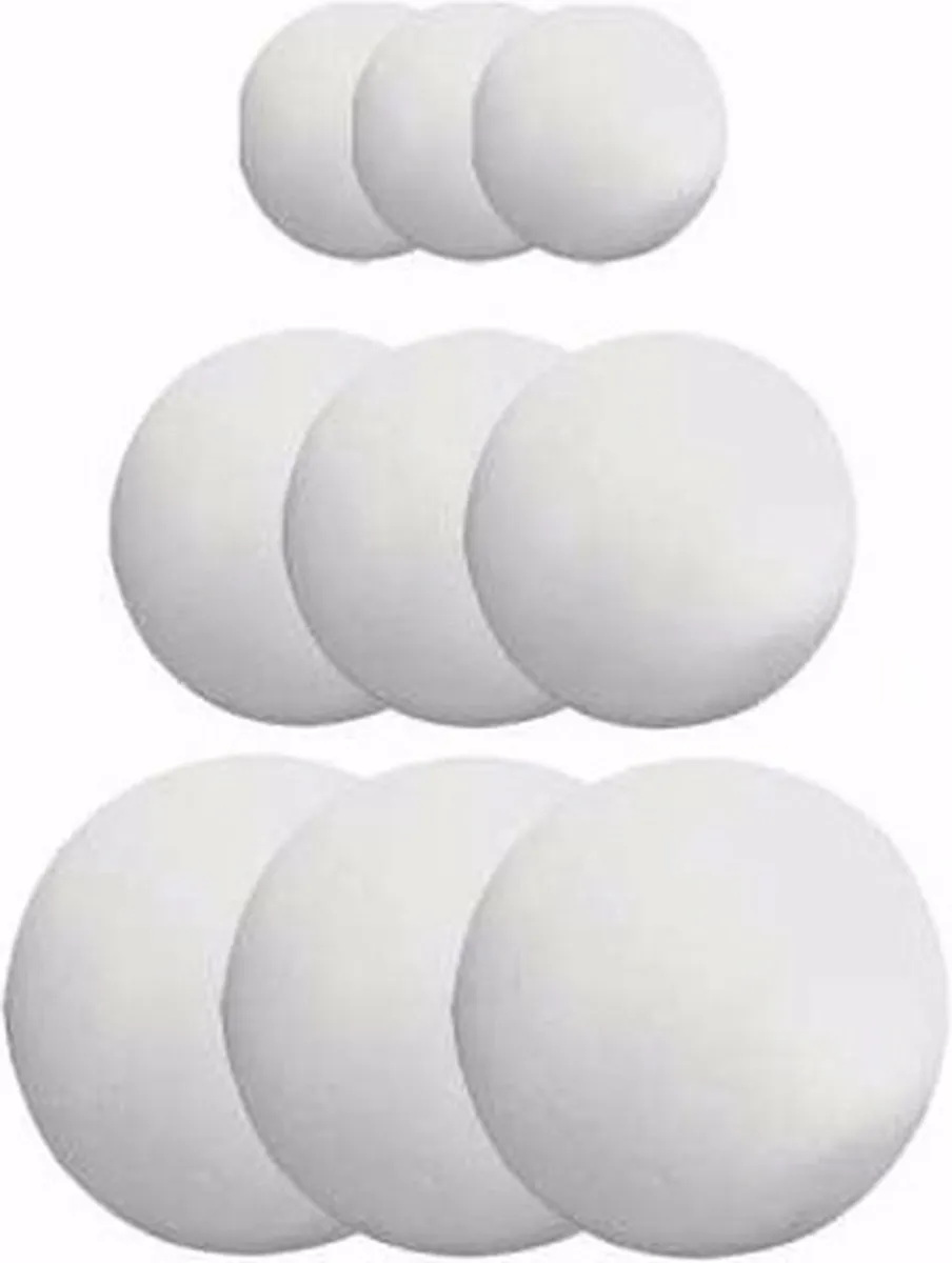 Rayher Piepschuimballen 9 Stuks - Wit