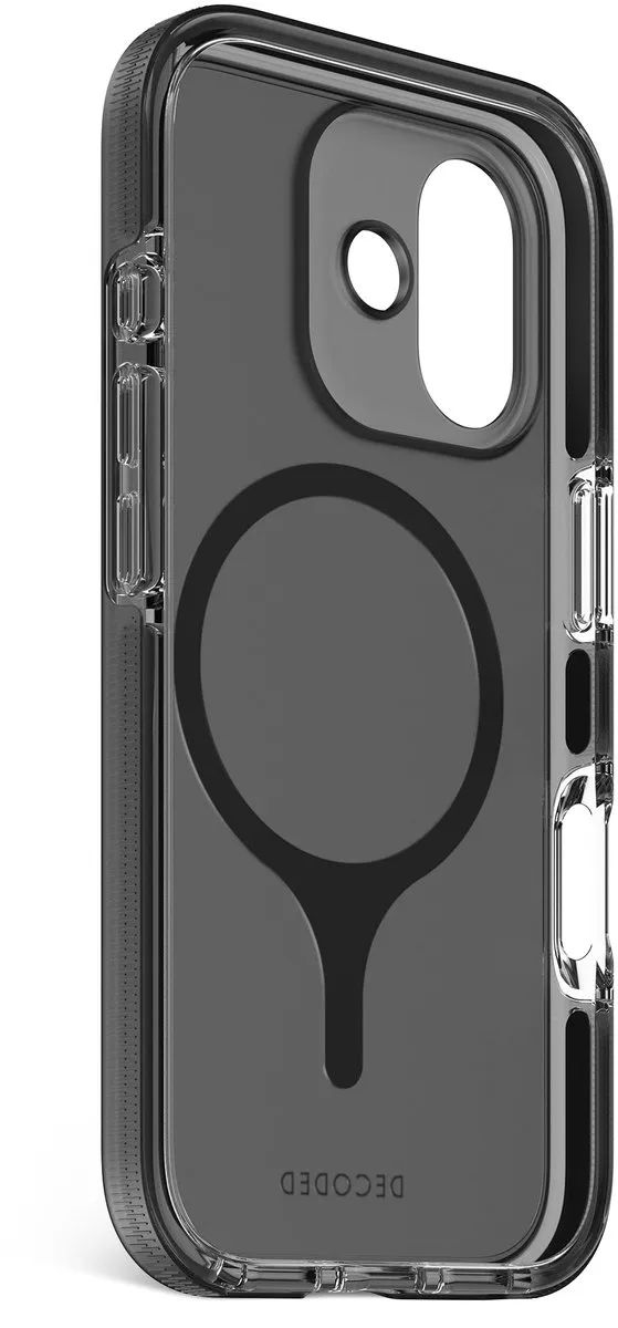 Decoded Clear Frosted Hoesje iPhone 17 - Transparant Zwart