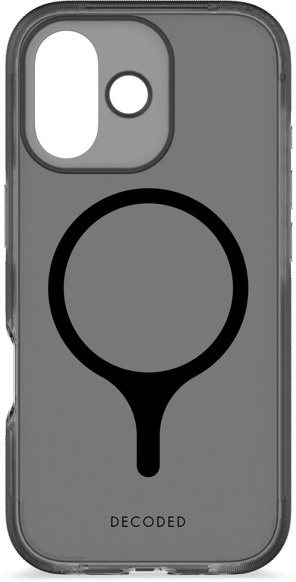 Decoded Clear Frosted Hoesje iPhone 17 - Transparant Zwart