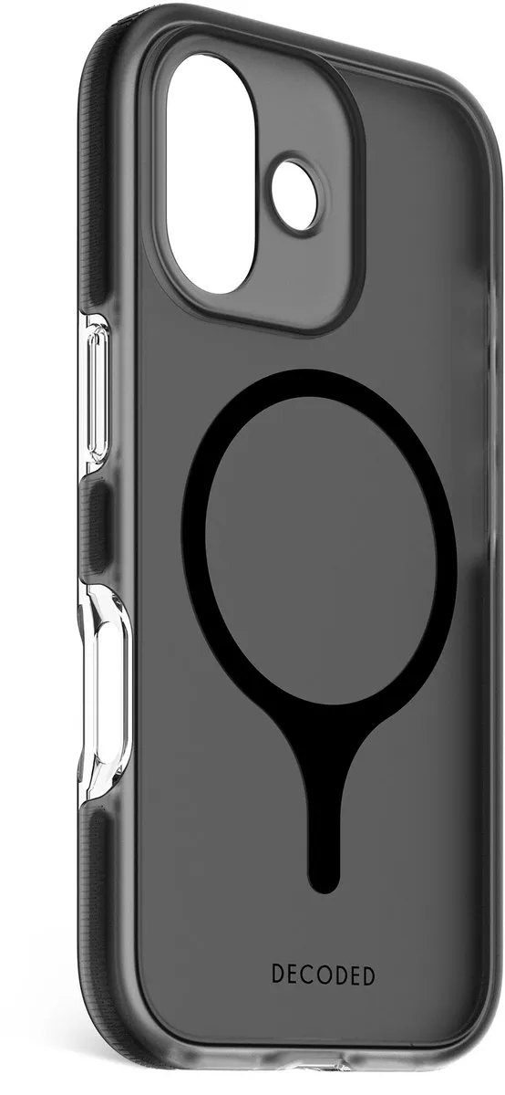 Decoded Clear Frosted Hoesje iPhone 17 - Transparant Zwart