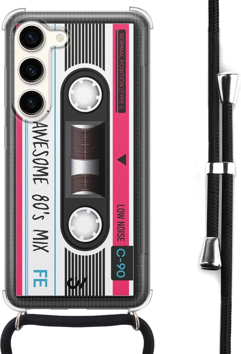 Casevibes S23 Telefoonhoesje Cassette Grijs