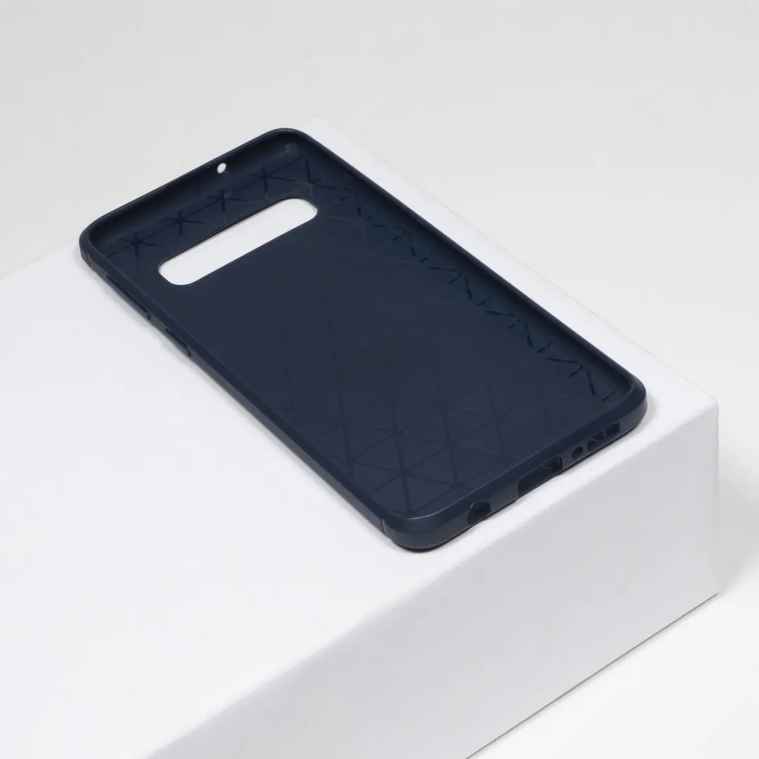 BMAX Carbon Soft Case Samsung Galaxy S10 - Blauw