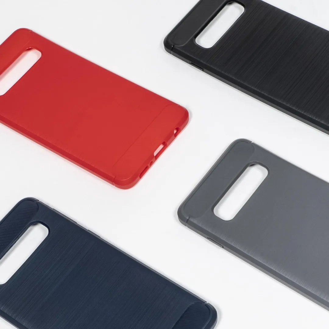 BMAX Carbon Soft Case Samsung Galaxy S10 - Blauw