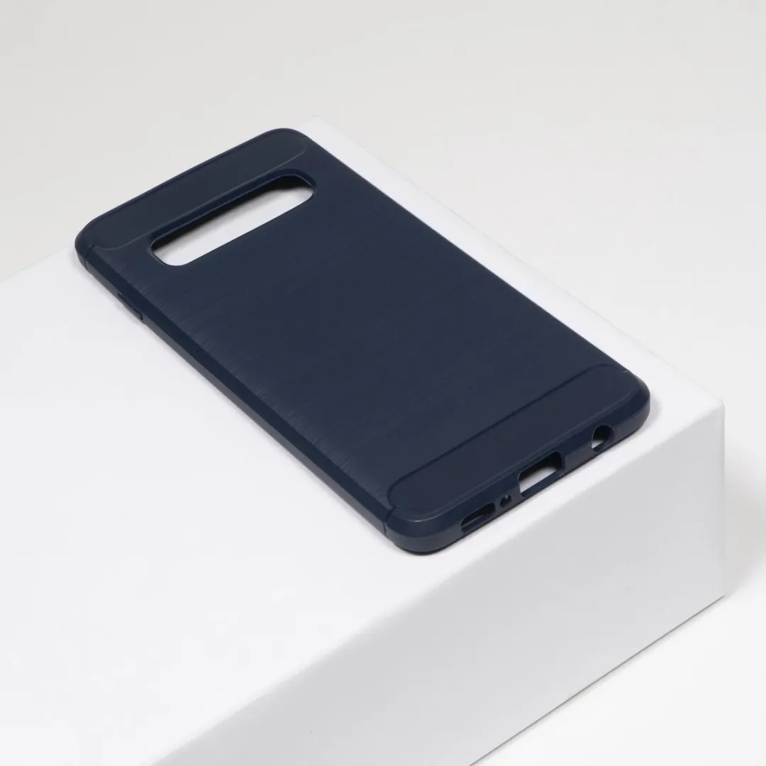 BMAX Carbon Soft Case Samsung Galaxy S10 - Blauw