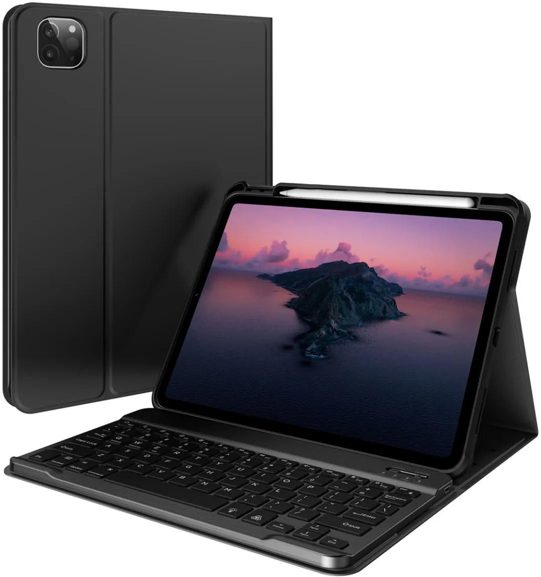 Accezz QWERTY Bluetooth Keyboard Bookcase