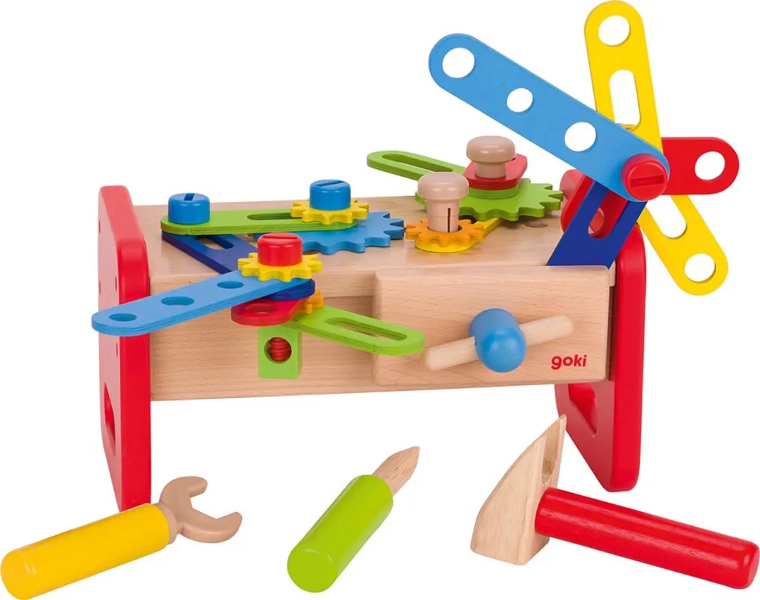 Goki Werkbank 27x20x15cm - 36-delig Multicolor