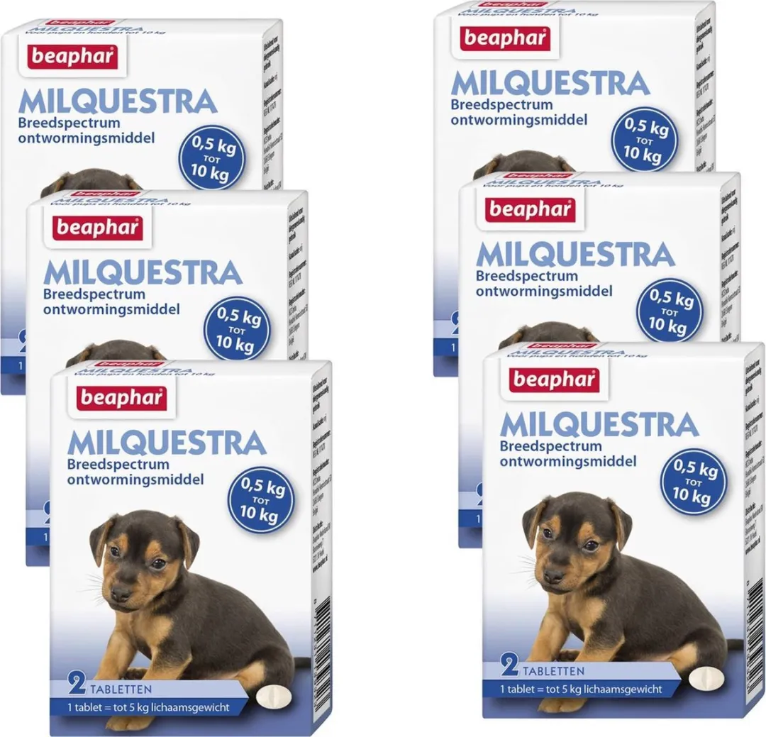 Beaphar Milquestra Pup Ontwormtabletten 6x2
