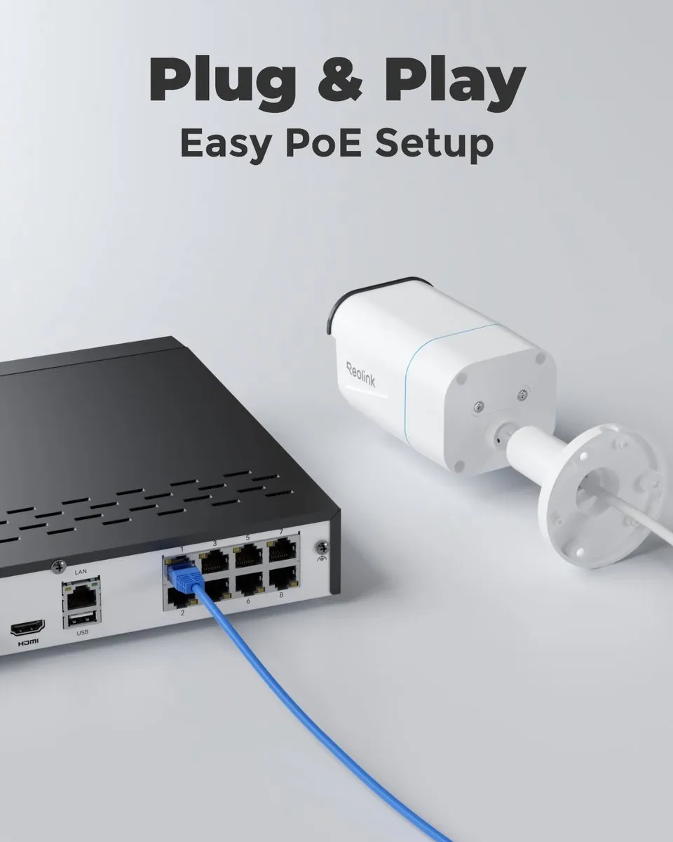 Reolink RLK8-800B4 4K Beveiligingscamera Systeem - 4x 8MP PoE Camera's - 2TB NVR