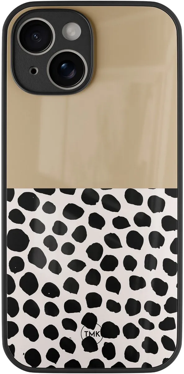 Casevibes iPhone 14 Hoesje Brown Dots Abstract