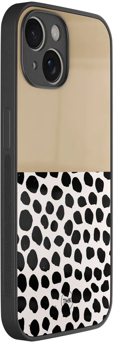 Casevibes iPhone 14 Hoesje Brown Dots Abstract - Bruin