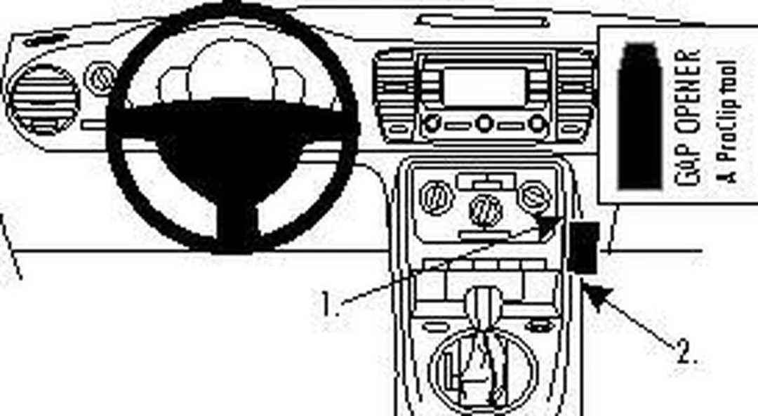 Brodit ProClip 854712 Volkswagen Beetle 12 - Zwart