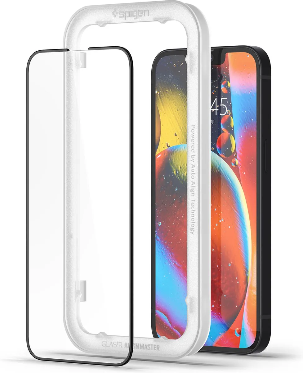 Spigen AlignMaster Glas iPhone 13 Full Cover - 2 Stuks