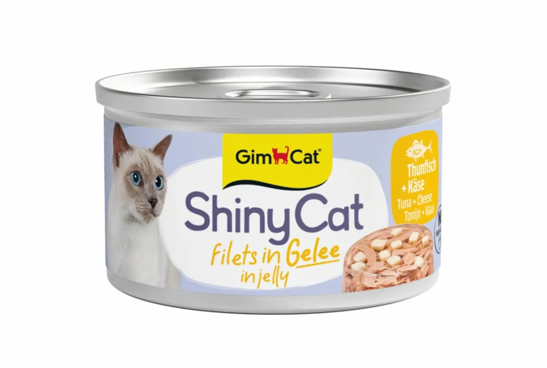 GimCat ShinyCat Filets in Jelly Tonijn + Kaas - 24 Stuks