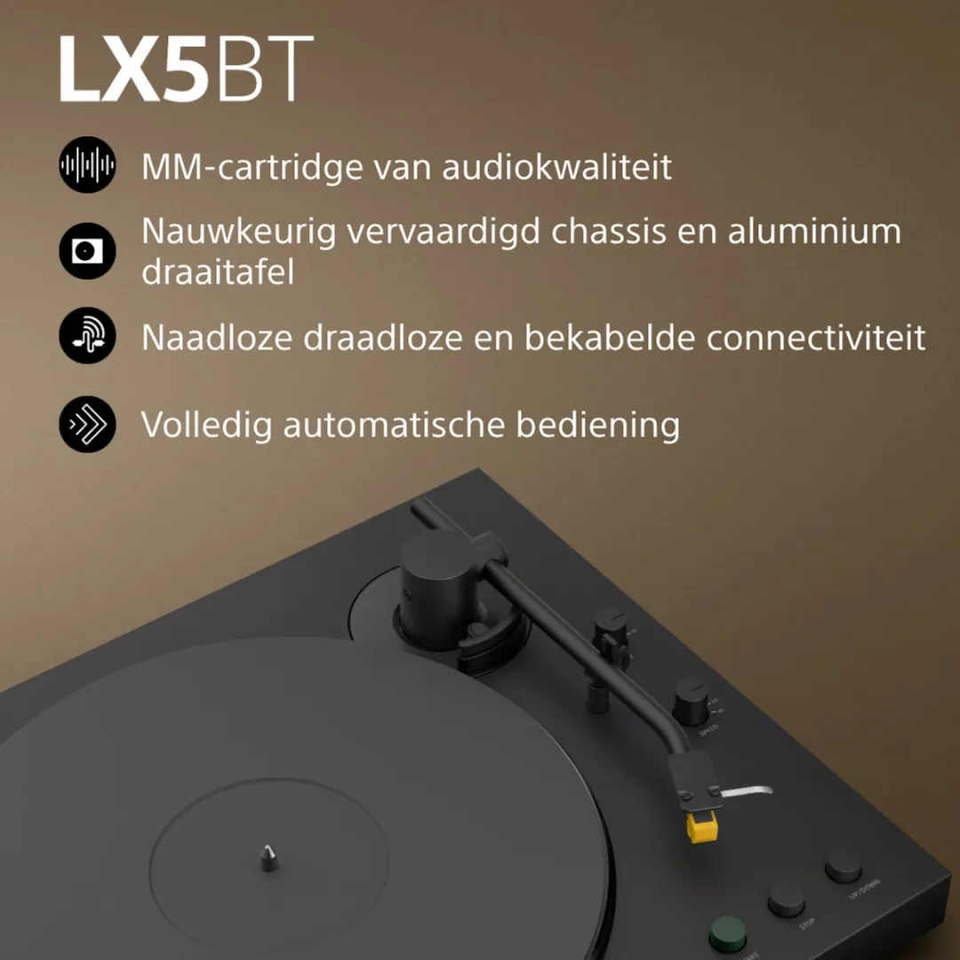 Sony PS-LX5BT Platenspeler - Bluetooth - Zwart
