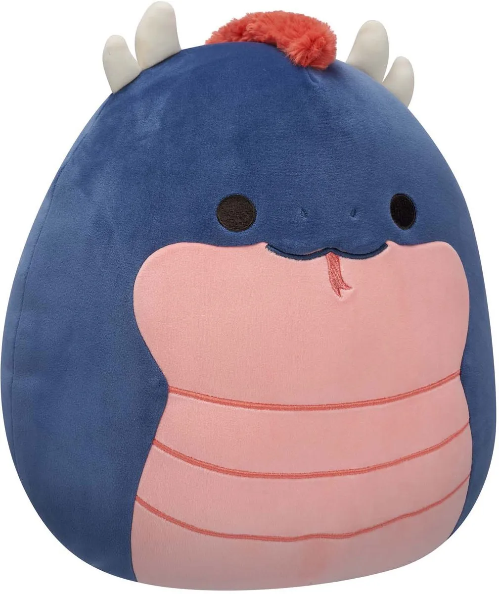 Squishmallows Cian 30cm - Navy Basilisk met Coral Belly