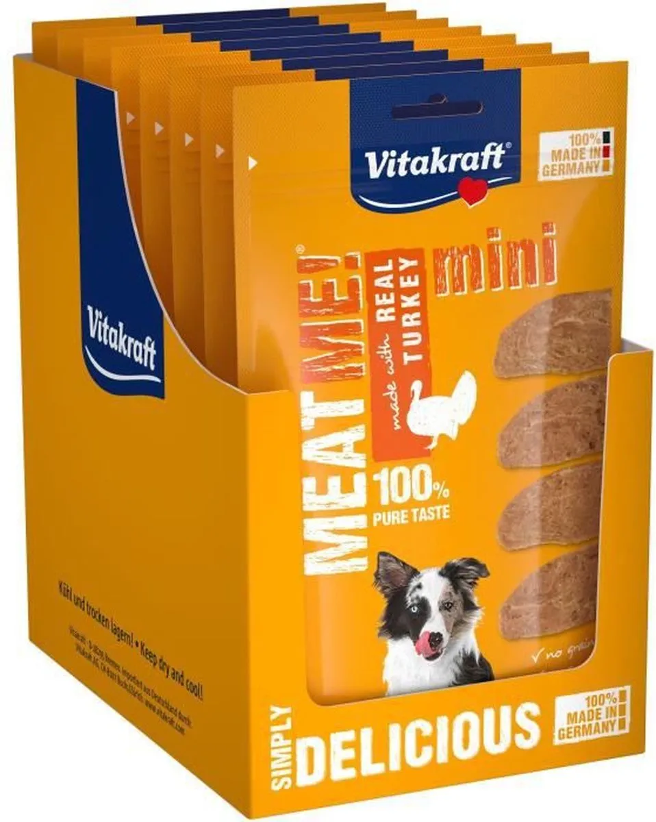 Vitakraft Meat Me! Mini Kalkoen Hondensnacks - 8 Stuks