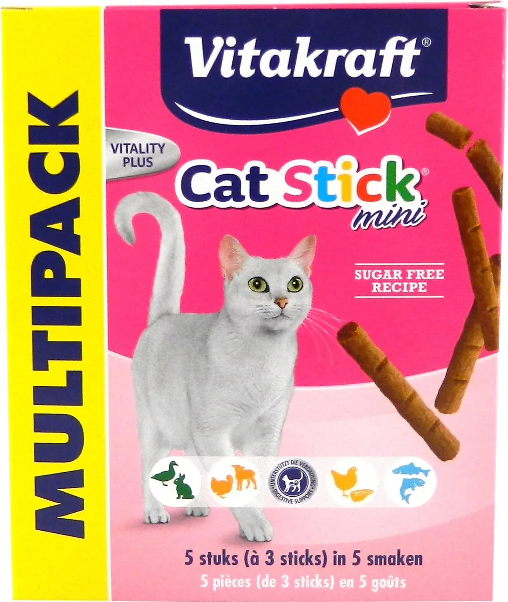 Vitakraft Cat-Stick Mini Multipack - 15 Stuks