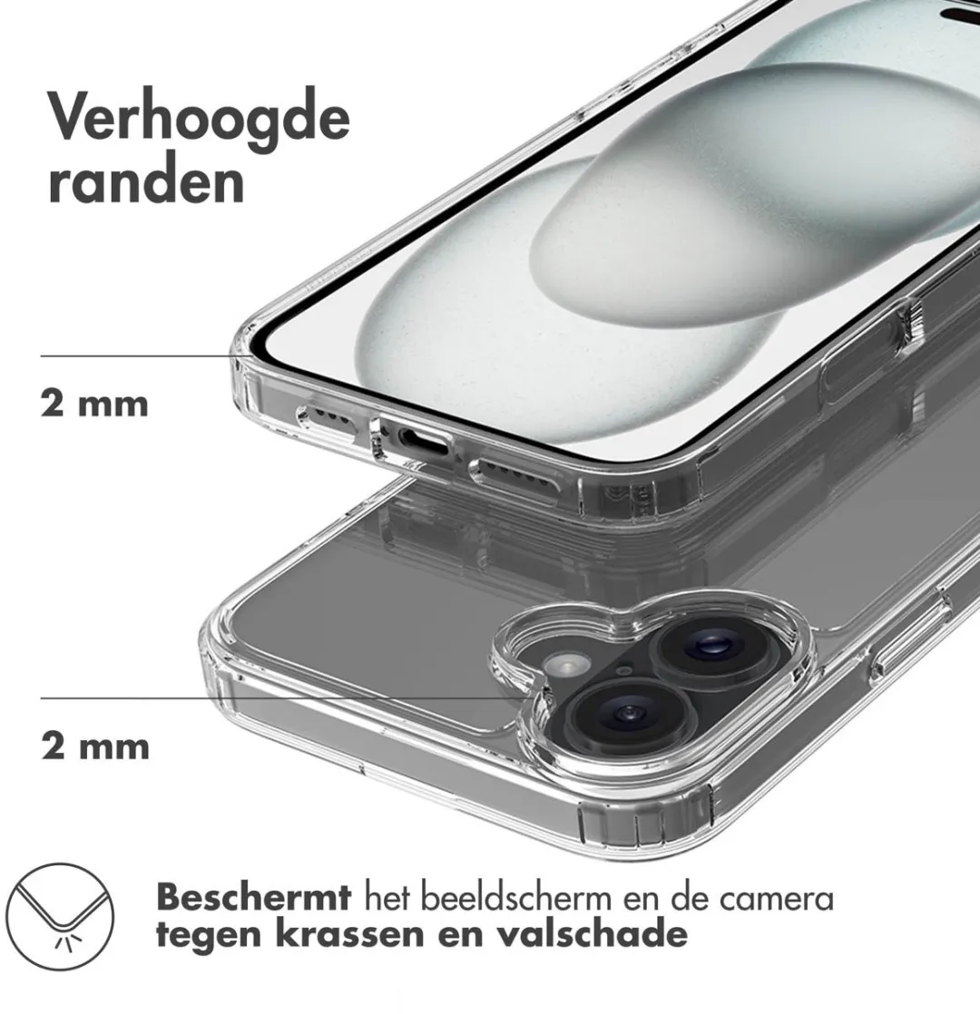 Accezz Xtreme Impact Backcover 2.0 iPhone 16 Plus Hoesje - Transparant