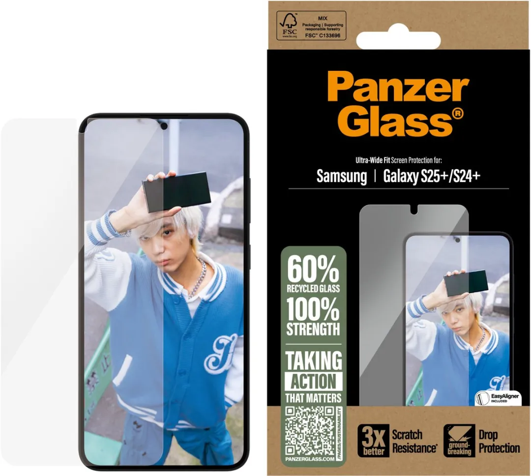 PanzerGlass Ultra-Wide Fit Screenprotector S25 Plus - Case Friendly